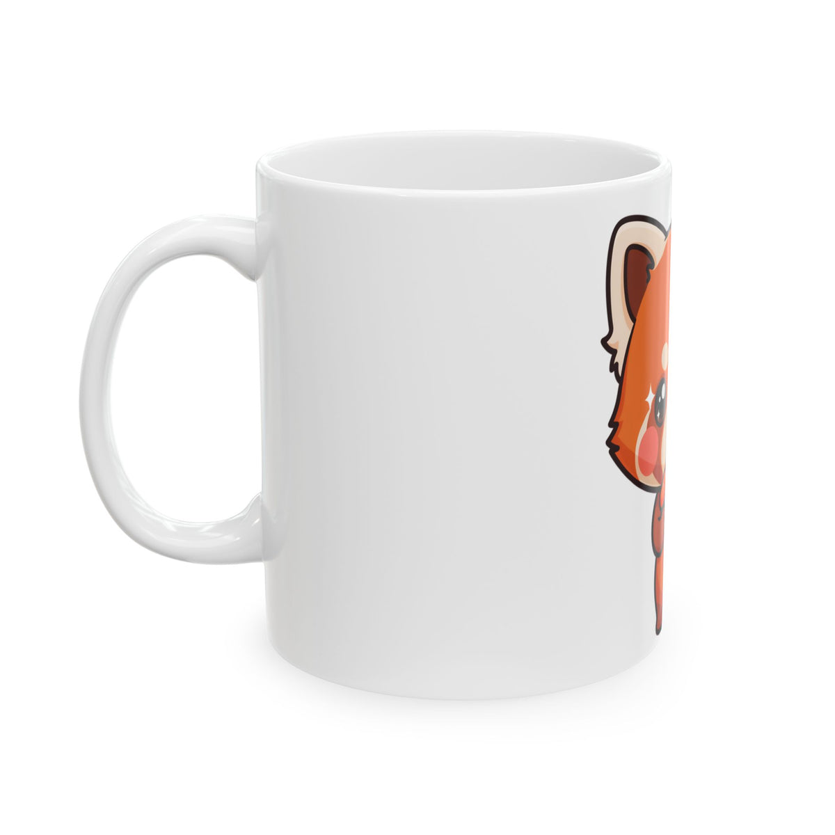 Red Panda Sushi Mug – Cute Kawaii Ceramic Coffee Cup