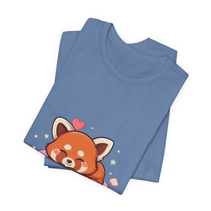 Kawaii Red Panda T-Shirt, Cute Sleeping Animal Tee