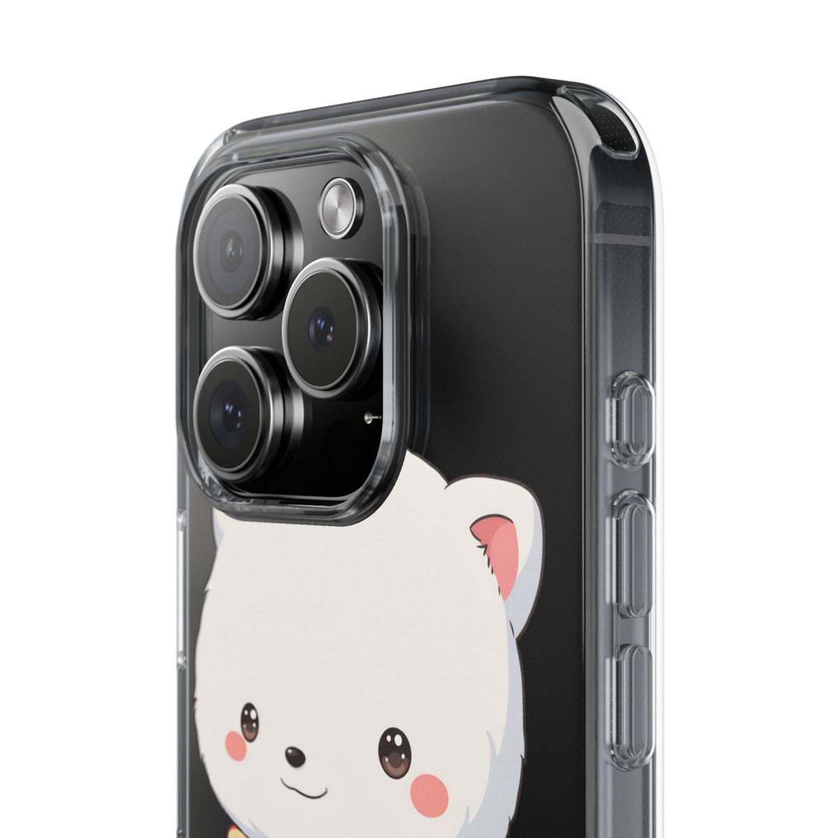 Kawaii Arctic Fox Phone Case, Cozy Christmas Scarf