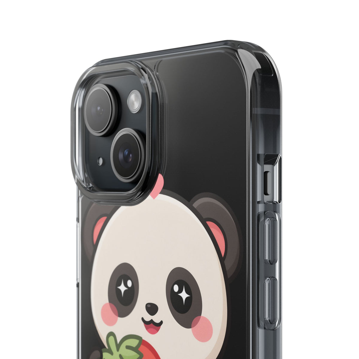 Kawaii Panda Phone Case, Sweet Strawberry Gift