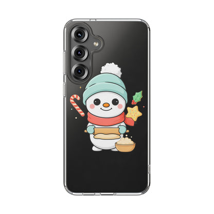 Christmas Snowman Phone Case, Cute Cookie Baker