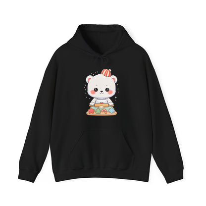 Christmas Cookie Baking Polar Bear Hoodie