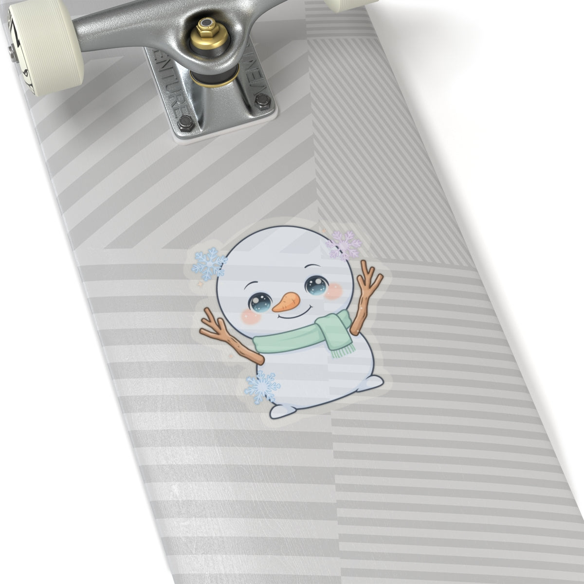Kawaii Snowman Kiss-Cut Sticker for Winter Cheer