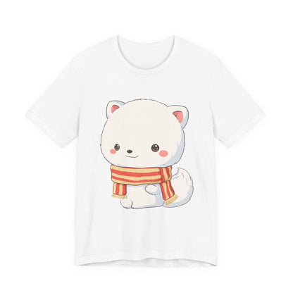 Kawaii Arctic Fox Christmas Tee for Cute Holiday Fans
