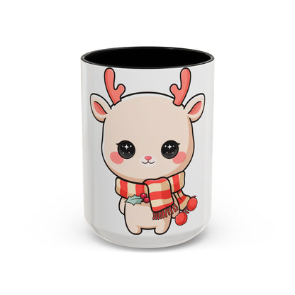 Kawaii Reindeer Christmas Mug for Holiday Fans