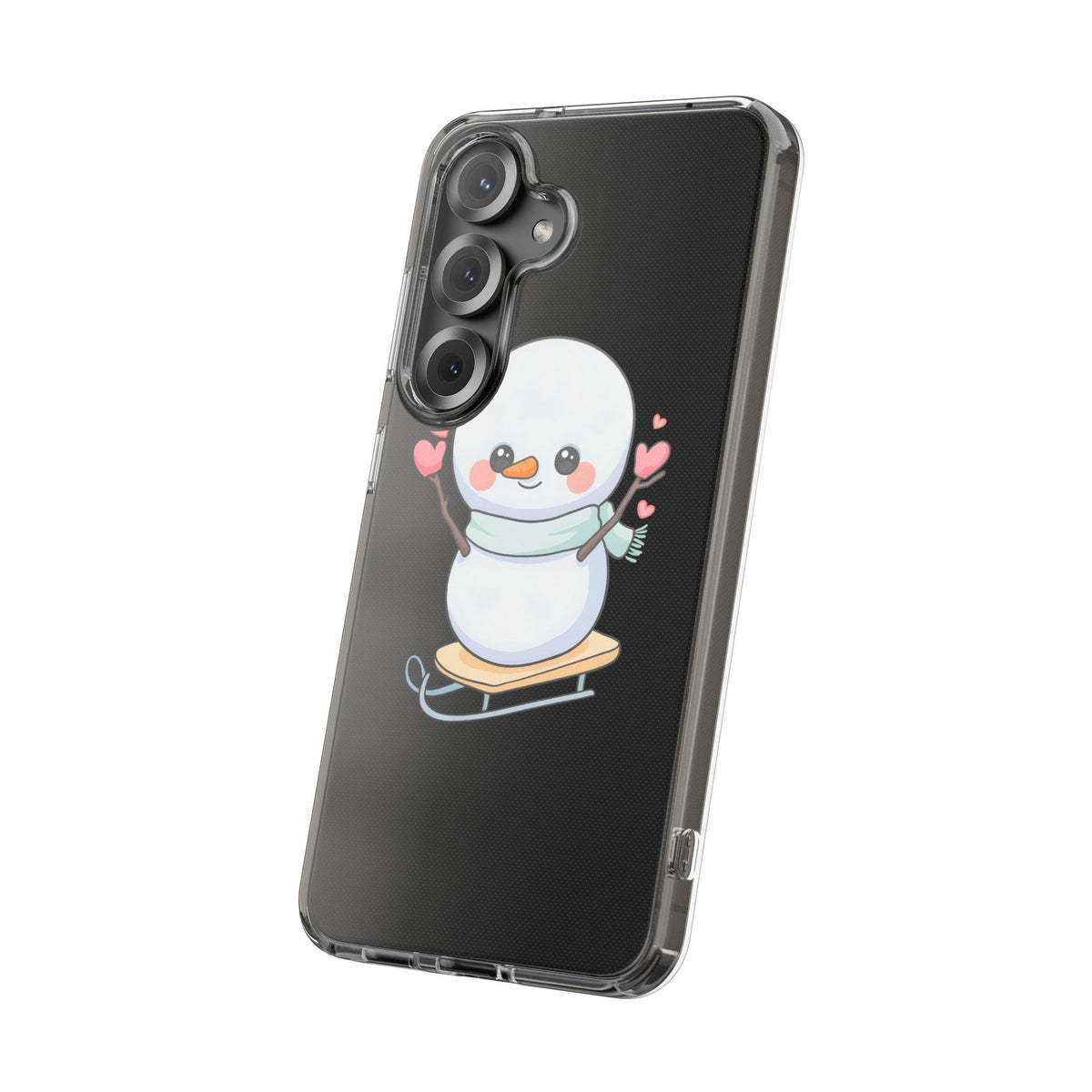 Kawaii Snowman Phone Case, Cute Winter Cheer