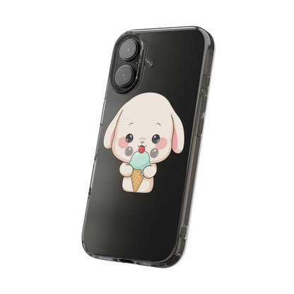 Kawaii Bunny Phone Case, Ice Cream Cutie Clear Case