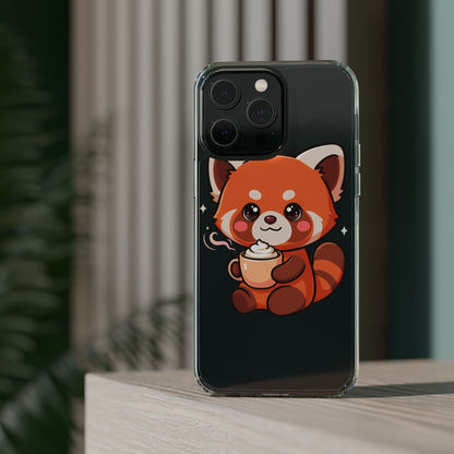 Kawaii Red Panda Phone Case with Latte