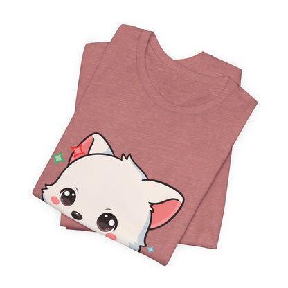 Kawaii Arctic Fox Christmas T-Shirt for Cute Holiday Fans
