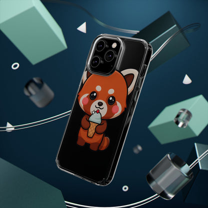 Kawaii Red Panda Phone Case with Ice Cream