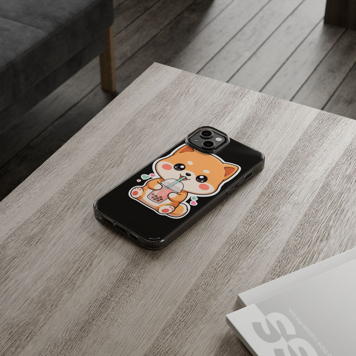 Kawaii Shiba Inu Phone Case for Bubble Tea Lovers