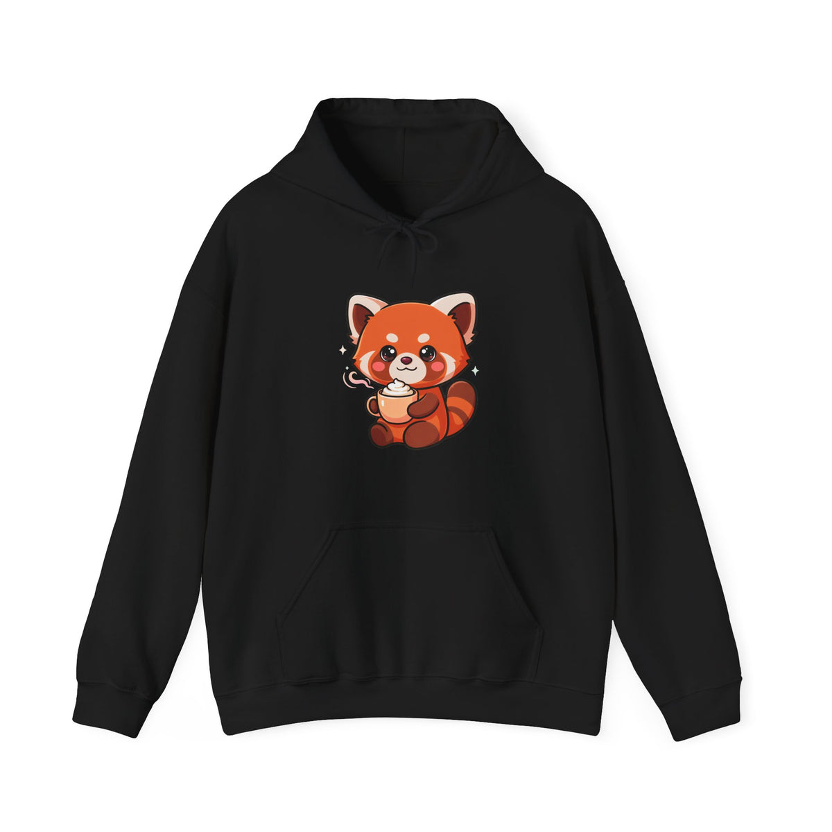 Red Panda Latte Hoodie – Cute Kawaii Coffee Sweatshirt