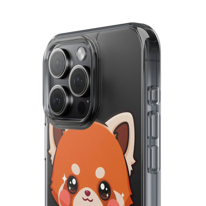Red Panda Sushi Phone Case, Cute Kawaii Clear Case