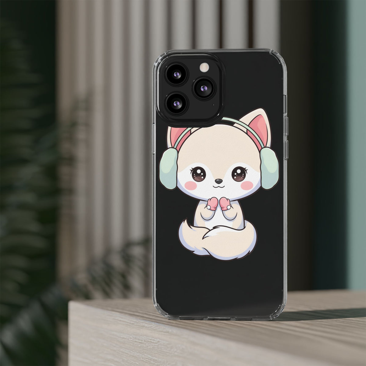 Kawaii Arctic Fox Phone Case – Cozy Winter Cutie