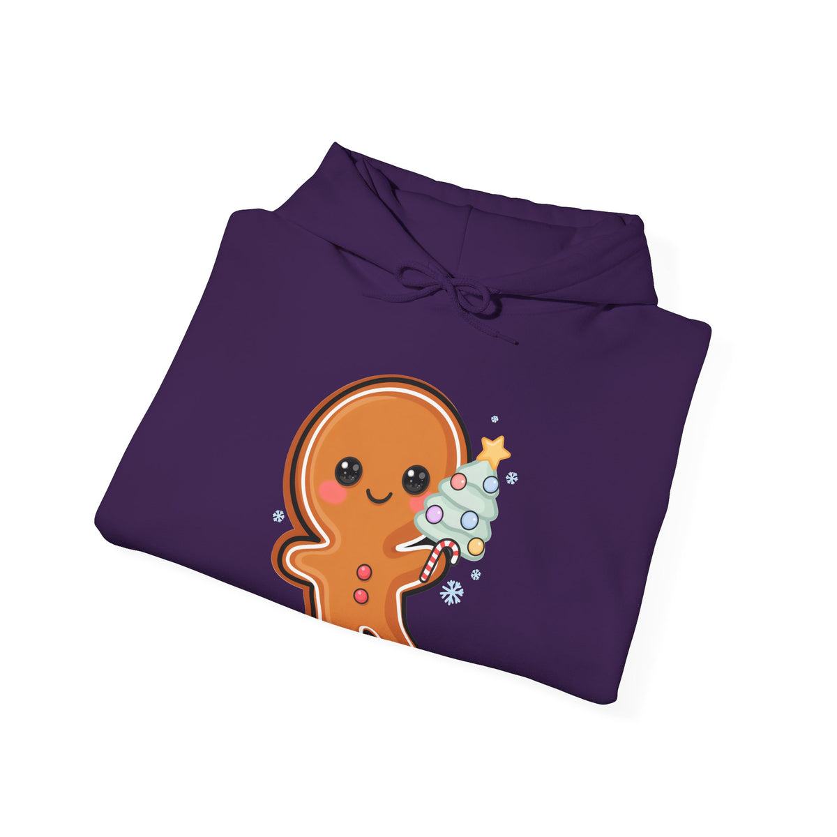 Gingerbread Christmas Hoodie, Kawaii Tree Decorating Sweatshirt