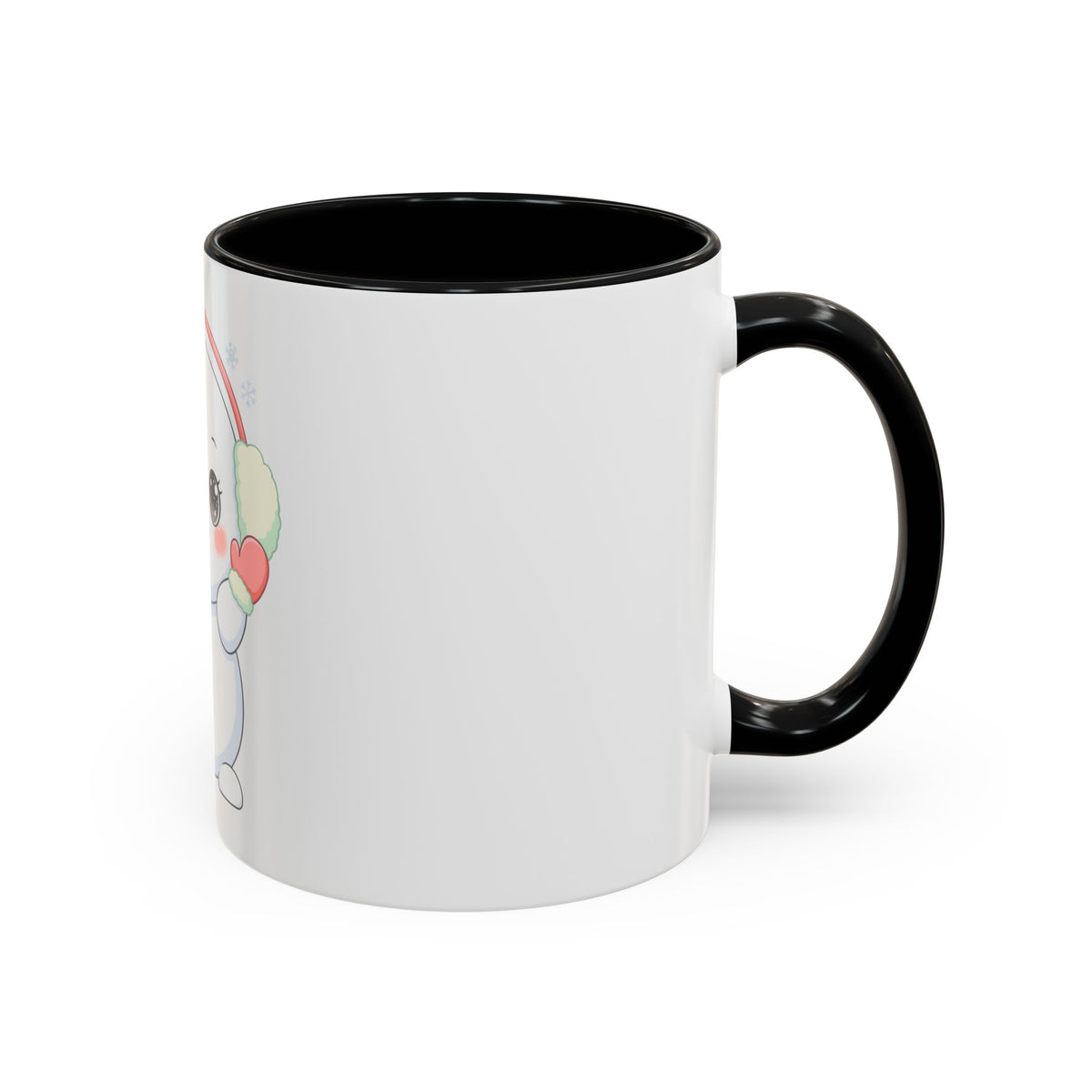 Kawaii Snowman Accent Coffee Mug for Cozy Winter Sips