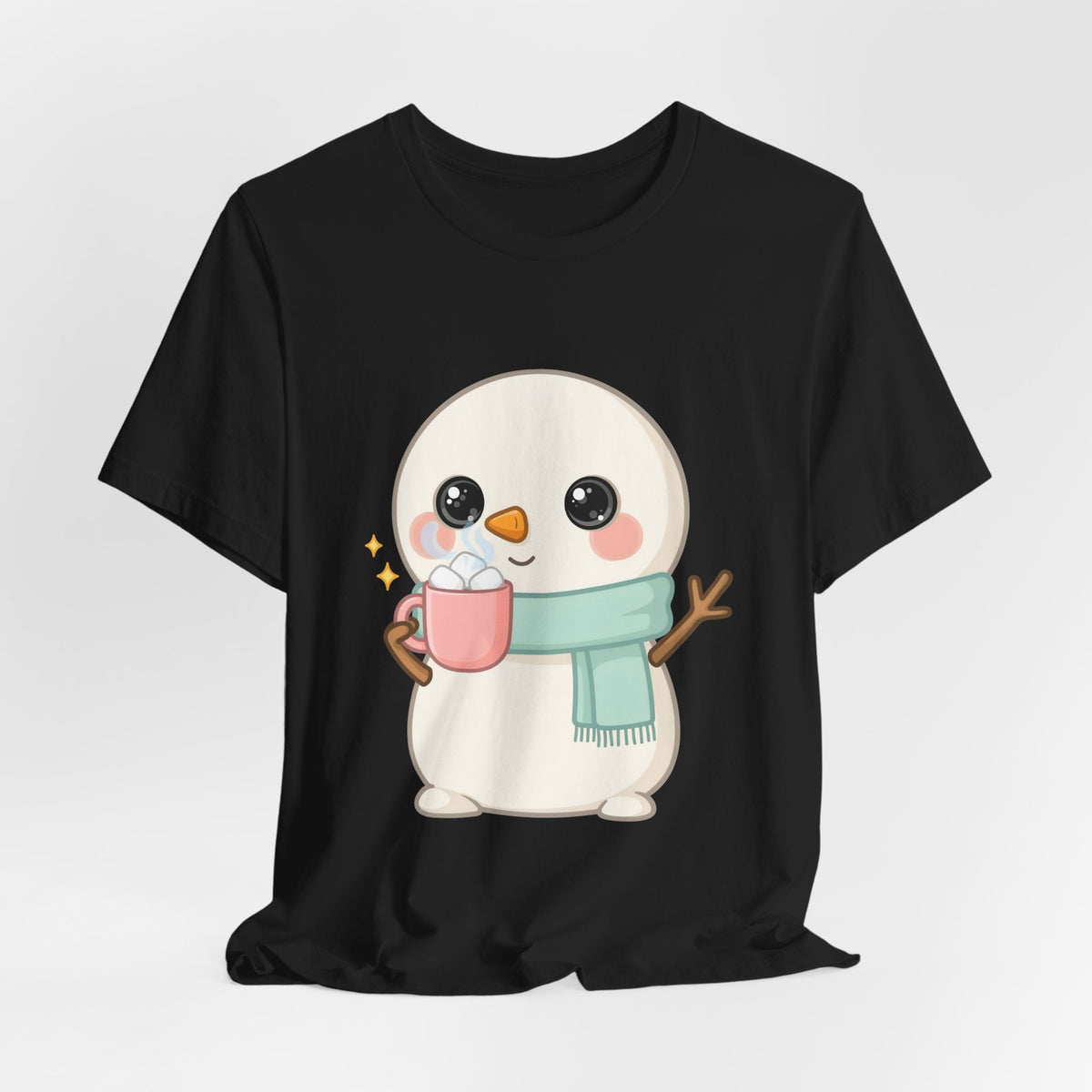 Kawaii Snowman T-Shirt for Cozy Cocoa Breaks