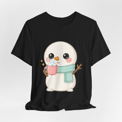 Kawaii Snowman T-Shirt for Cozy Cocoa Breaks