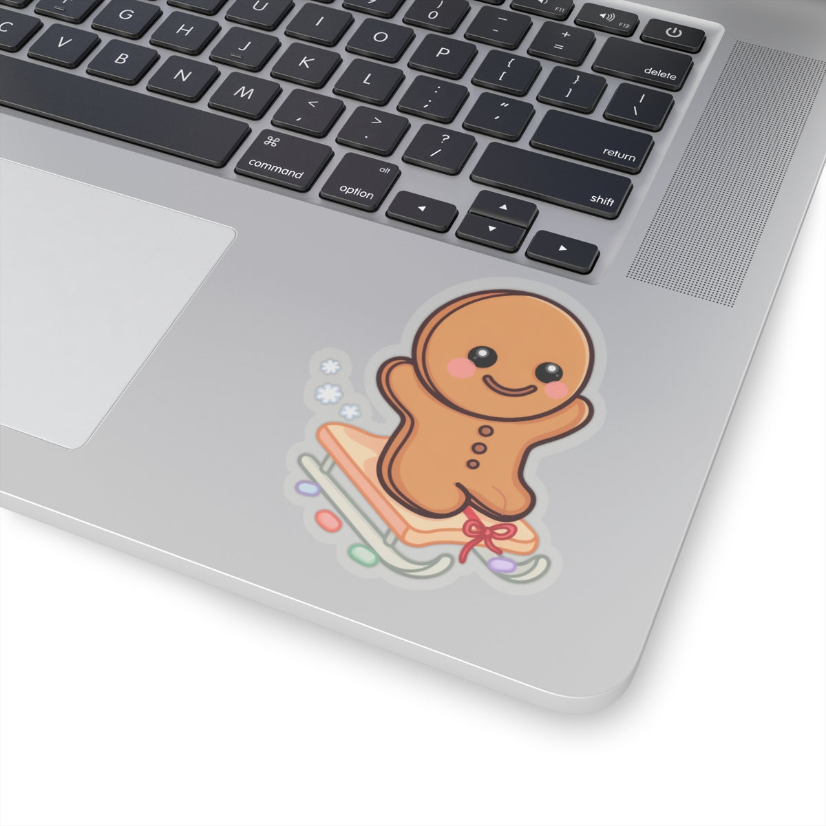 Gingerbread Man Kiss-Cut Sticker for Holiday Gifting