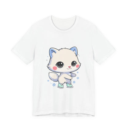 Kawaii Arctic Fox T-Shirt for Winter Gift Giving