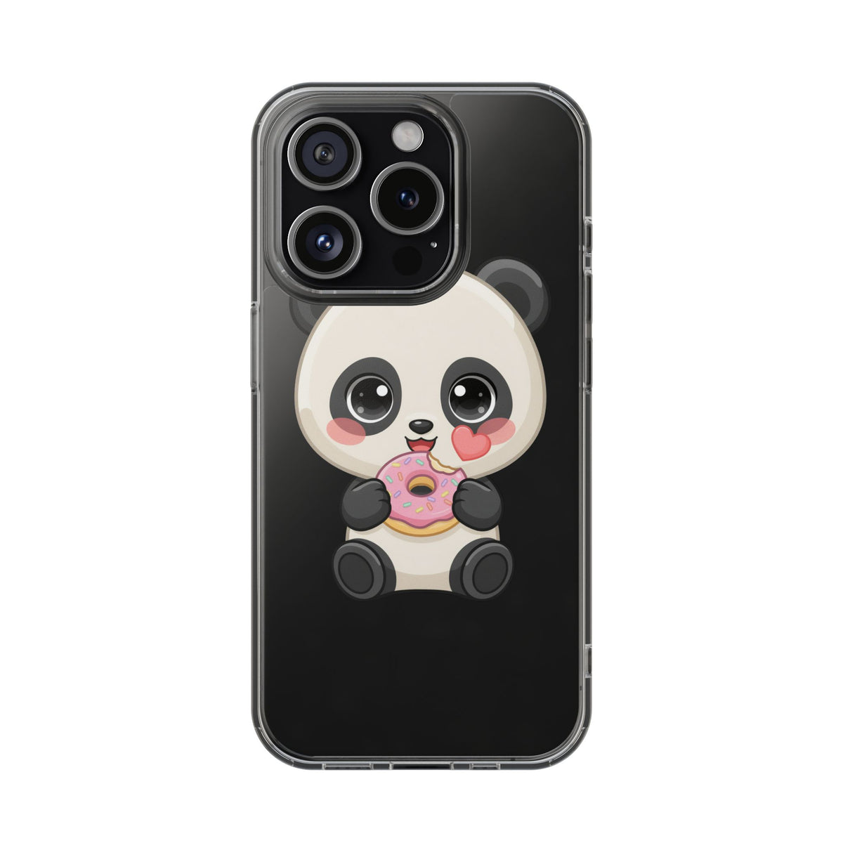 Kawaii Panda Phone Case with Donut