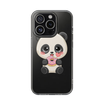 Kawaii Panda Phone Case with Donut