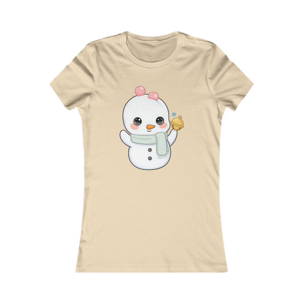 Kawaii Snowman Women's Tee for Cozy Holiday Cheer