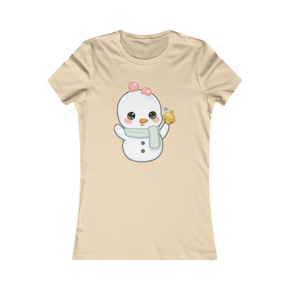Kawaii Snowman Women's Tee for Cozy Holiday Cheer