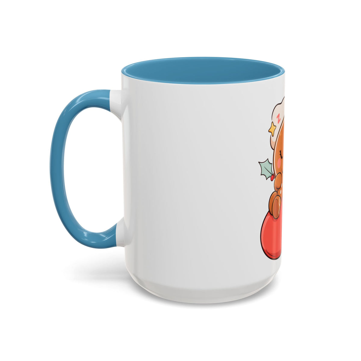Christmas Gingerbread Mug: Sleepy Stocking Accent Coffee Mug
