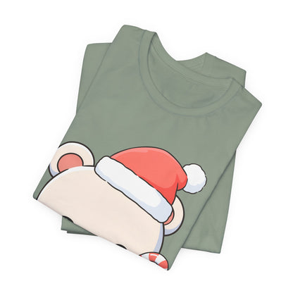 Kawaii Polar Bear Christmas Tee, Cute Holiday Gift