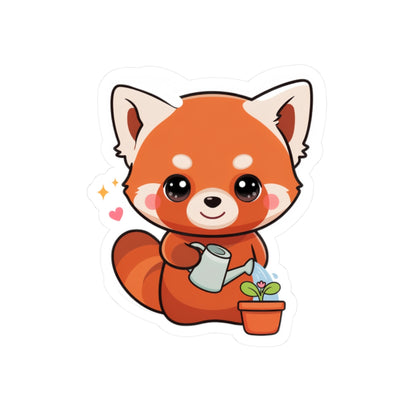 Red Panda Plant Lover Sticker for Gardening Gifts