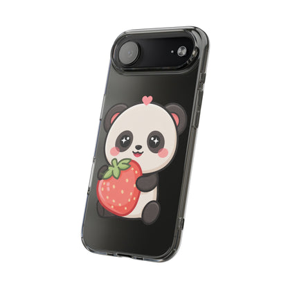 Kawaii Panda Phone Case, Sweet Strawberry Gift