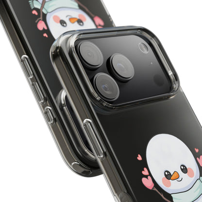 Kawaii Snowman Phone Case, Cute Winter Cheer