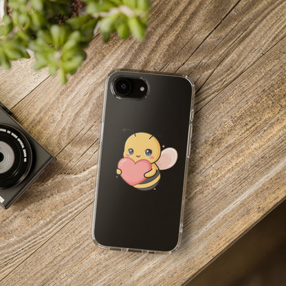 Kawaii Bee Clear Impact-Resistant Phone Case