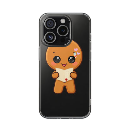 Gingerbread Man Phone Case, Cute Christmas Letter Reader