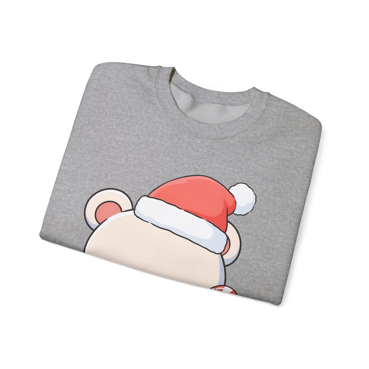 Kawaii Polar Bear Christmas Sweatshirt, Santa Cub Crewneck