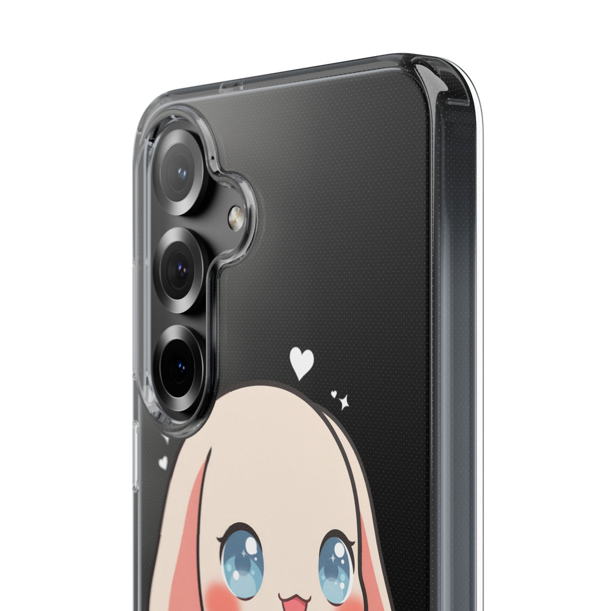 Kawaii Bunny Sushi Phone Case, Clear Impact-Resistant