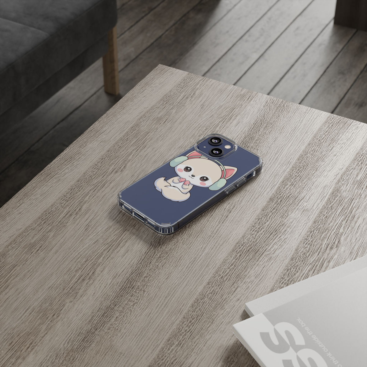 Kawaii Arctic Fox Phone Case – Cozy Winter Cutie