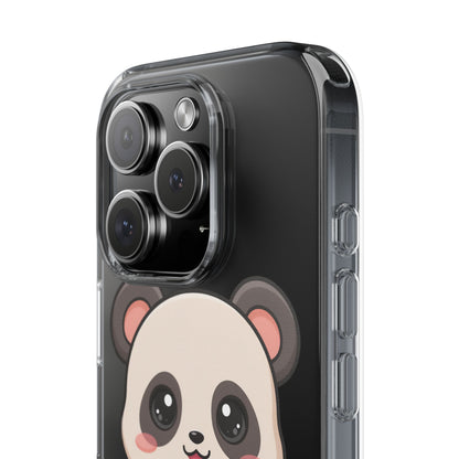 Kawaii Panda Sushi Phone Case, Clear Impact-Resistant Case