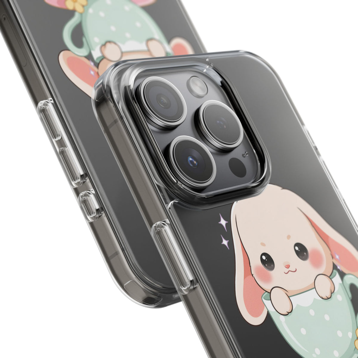 Kawaii Bunny Phone Case, Cute Teacup Rabbit