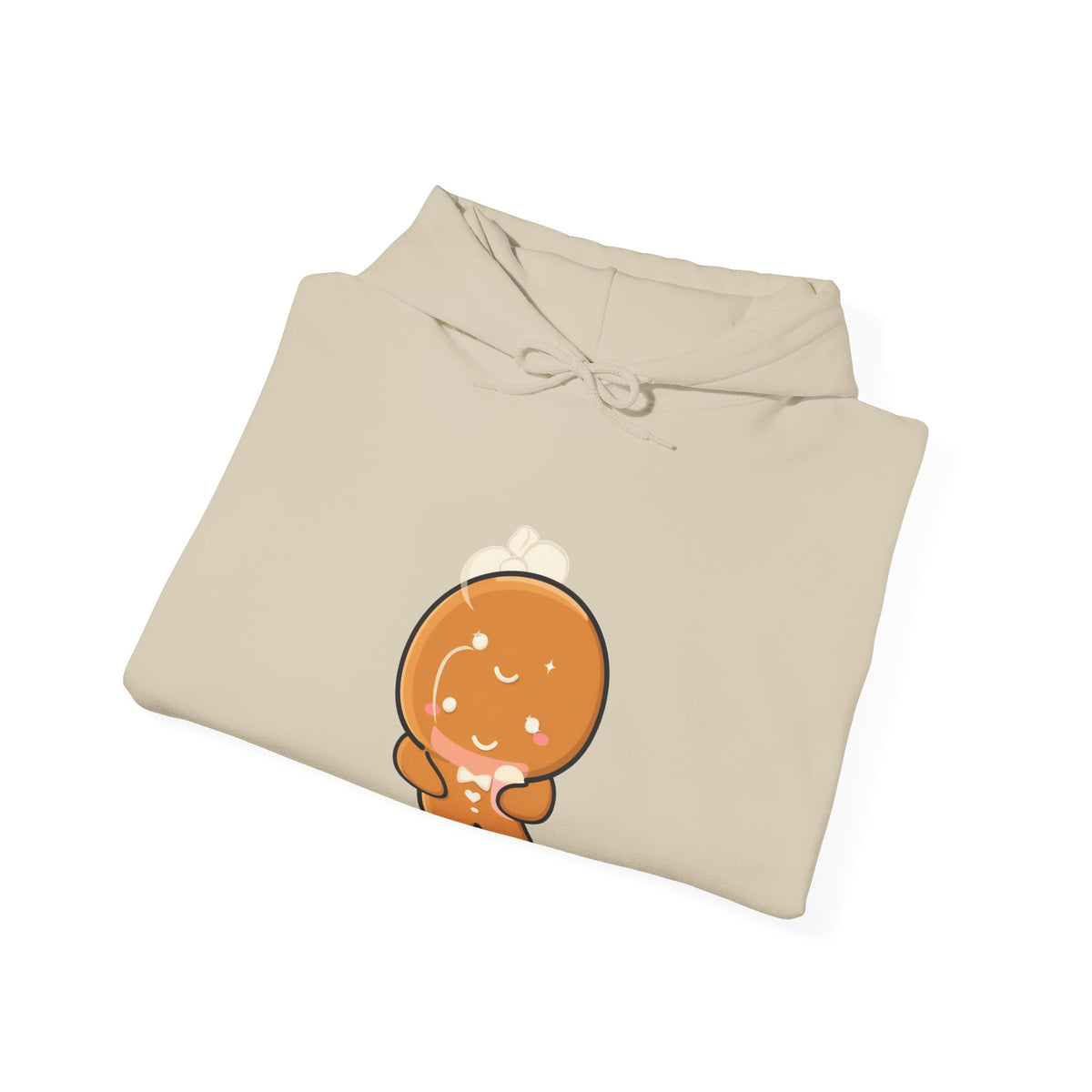 Gingerbread Cocoa Hoodie, Cute Kawaii Holiday Sweatshirt