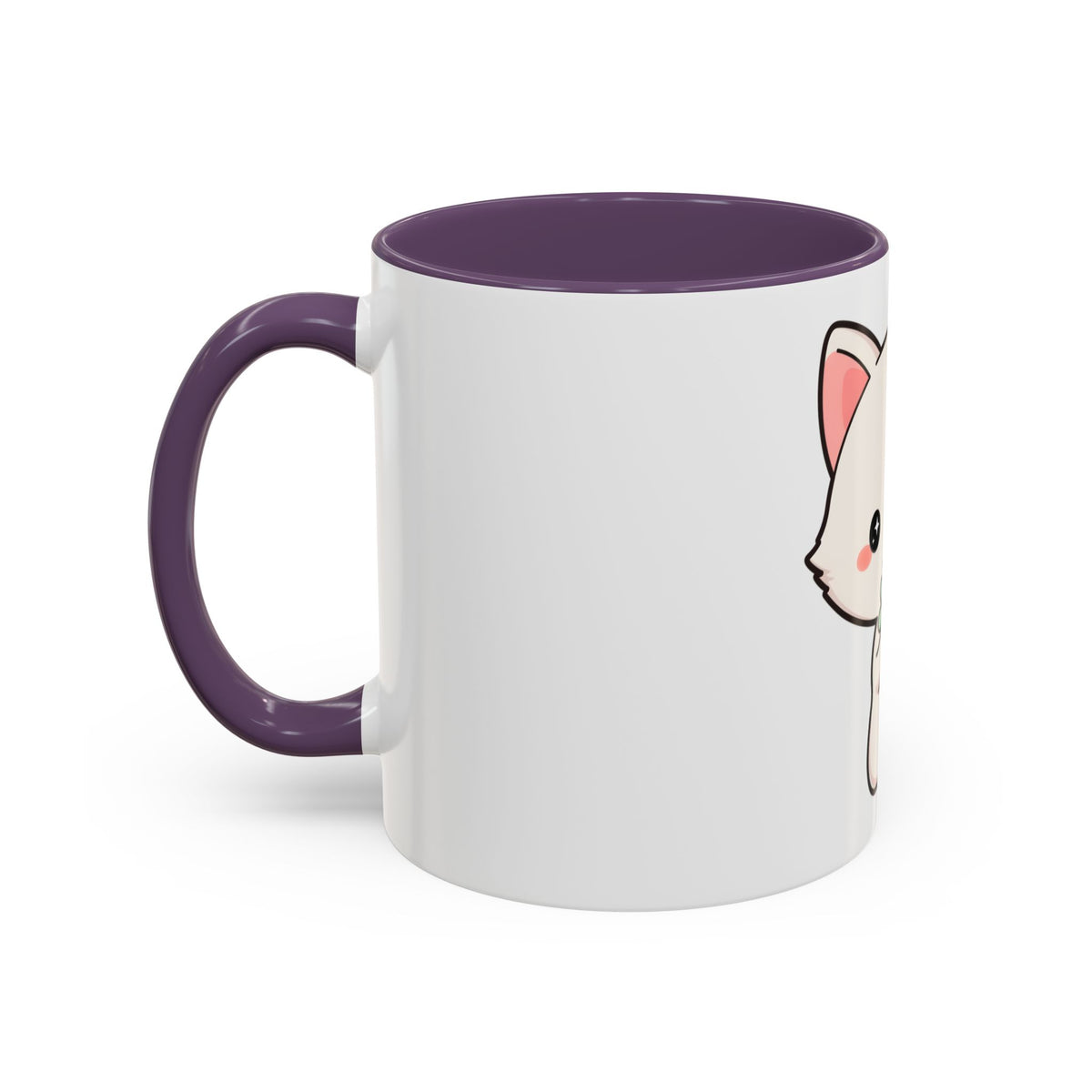 Kawaii Arctic Fox Christmas Accent Coffee Mug