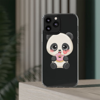 Kawaii Panda Phone Case with Donut