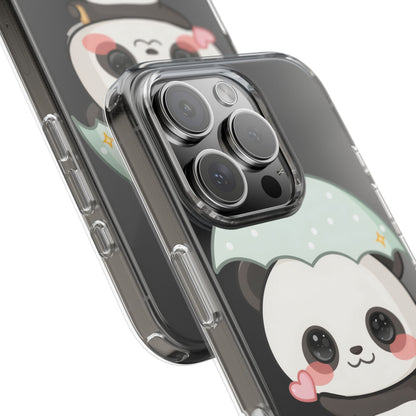 Kawaii Panda Clear Impact-Resistant Phone Case