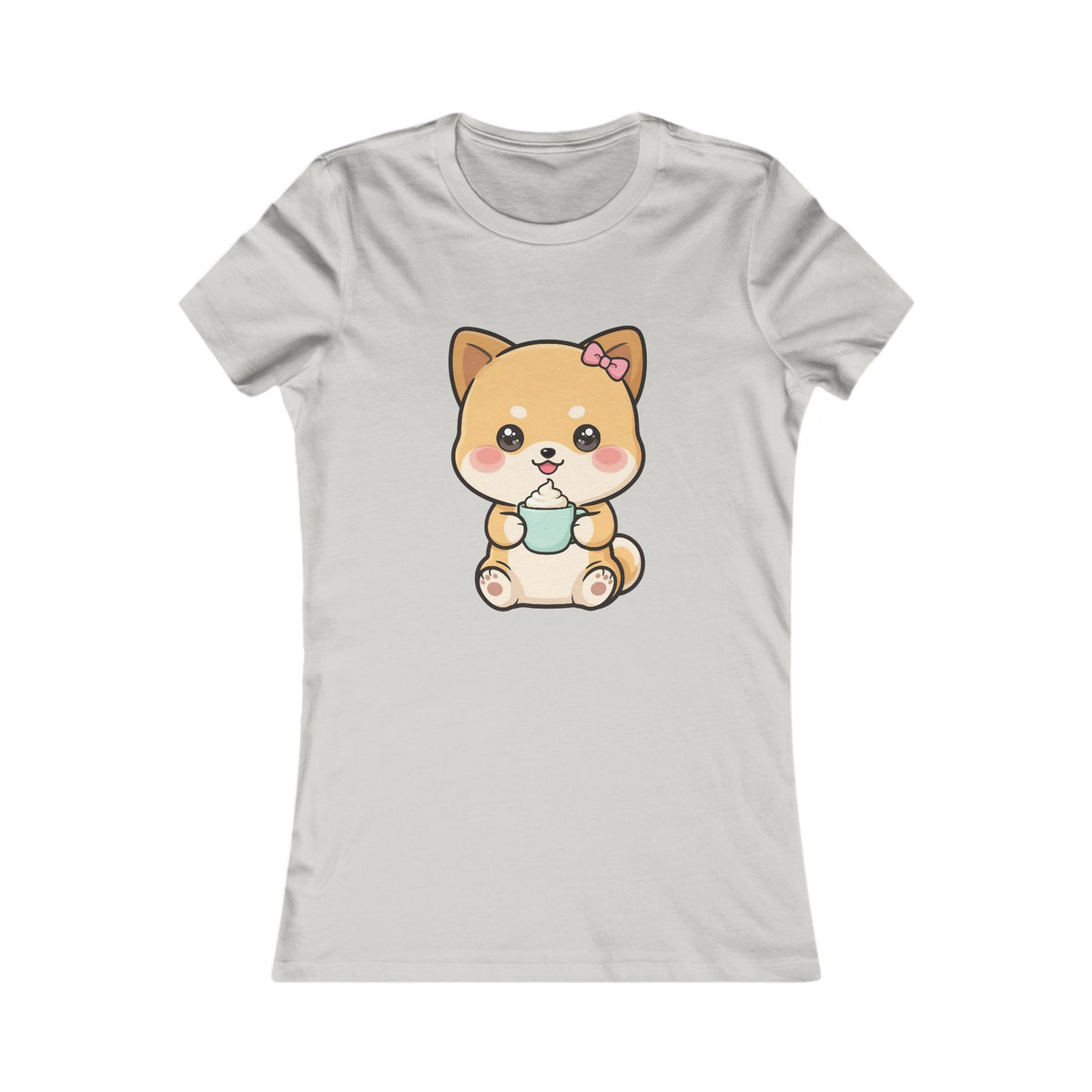 Kawaii Shiba Inu Tee for Cute Dog and Coffee Lovers