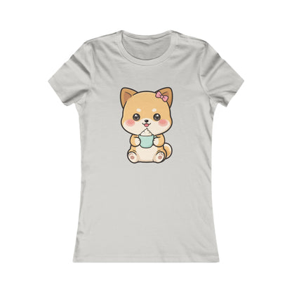 Kawaii Shiba Inu Tee for Cute Dog and Coffee Lovers