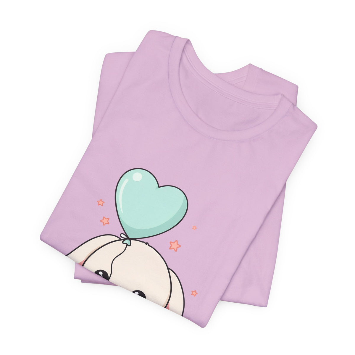 Kawaii Bunny T-Shirt with Balloon – Cute Chibi Rabbit Tee