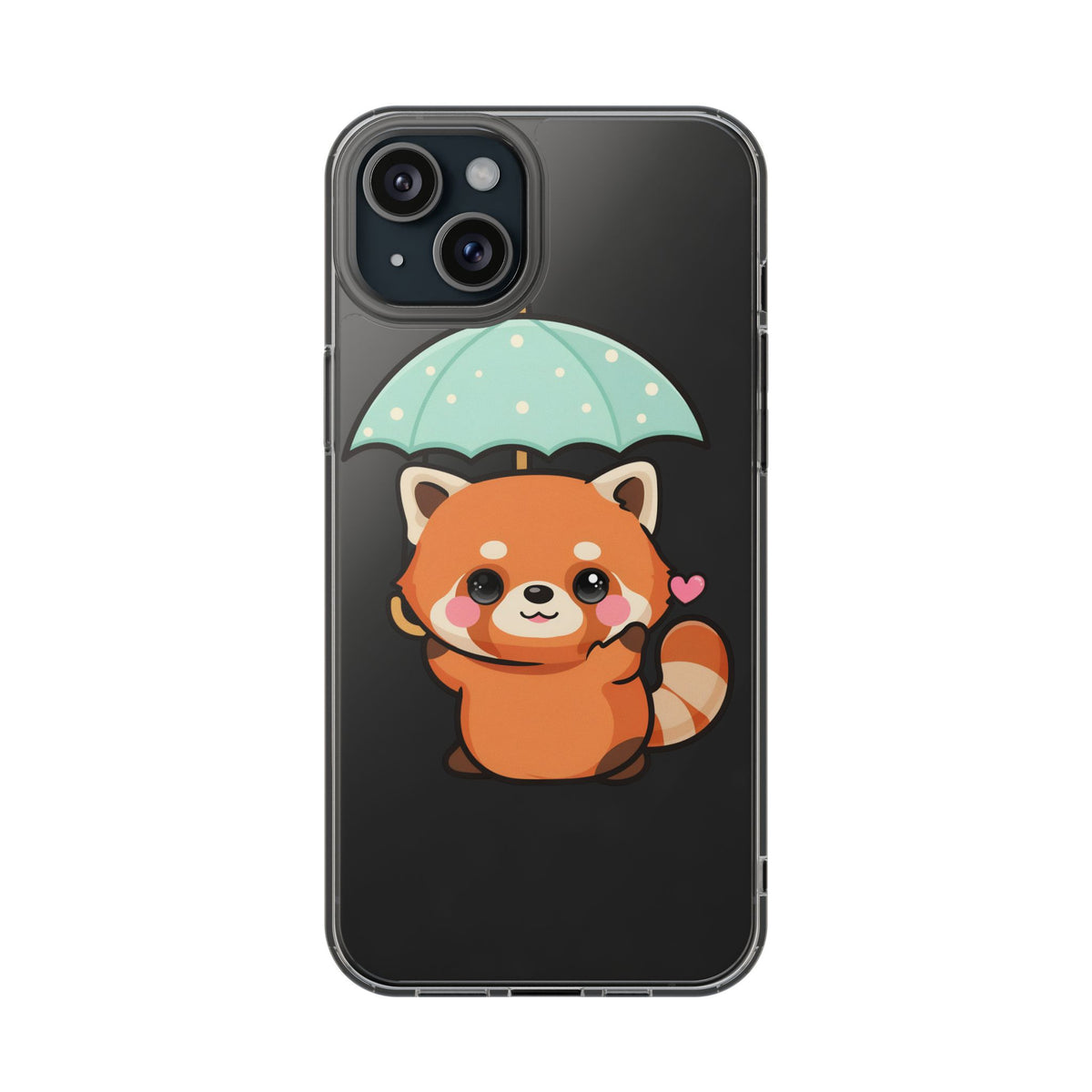 Kawaii Red Panda Clear Impact-Resistant Case