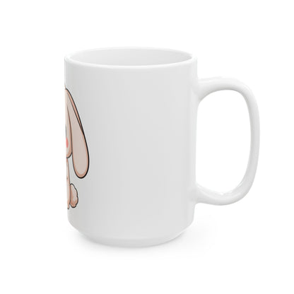Kawaii Bunny Ceramic Mug – Cute Heart Gift