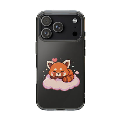 Cute Red Panda Phone Case, Dreamy Kawaii Cloud Art